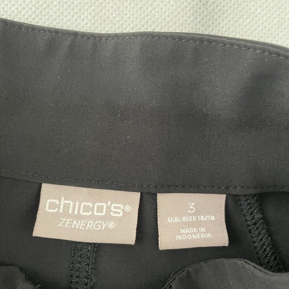Chico's Zenergy Black Full Zip Mock Neck Vest Women Size 3, 16/18 - Picture 5 of 8